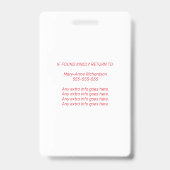 Foto ID QR Red Ausweis (Rückseite)