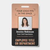 Foto-ID QR Strichcode für Ihr Logo-Kupfer Ausweis (Front)