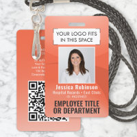 Foto-ID QR Strichcode für Ihr Logo Orange Arc