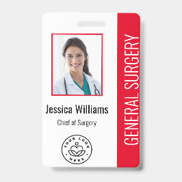 FOTO ID Red Doctor Hospital Medical Employee Ausweis