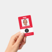 Foto-ID Roter Name Abzeichen Ausweis (Handheld)