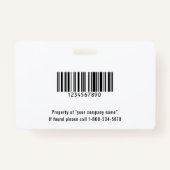 Foto ID Senf Gelbes Abzeichen Ausweis (Rückseite)