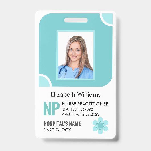 Foto-ID-Sicherheit für Krankenpfleger Ausweis (Vorderseite)