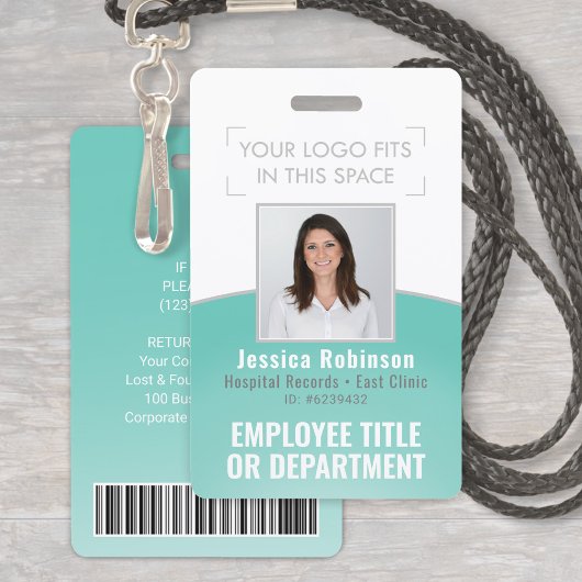Foto-ID-Strichcode-Logo Aquamarin Blue Curve Ausweis