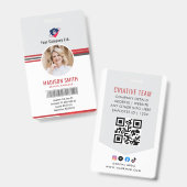 Foto-ID-Strichcode-Logo Classic Ausweis (Vorder- & Rückseite)