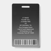 Foto-ID-Strichcode-Logo Schwarz/Weiß-Kurve Ausweis (Rückseite)