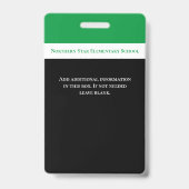 Foto "Id Teacher" Abzeichen für Schulmitarbeiter Ausweis (Rückseite)