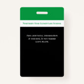 Foto "Id Teacher" Abzeichen für Schulmitarbeiter Ausweis (Rückseite)