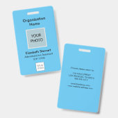 Foto-ID und Logo-Abzeichen für personalisierte Mit Ausweis (Front & Back)