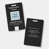 Foto-ID und Logo-Abzeichen für personalisierte Mit Ausweis (Front & Back)