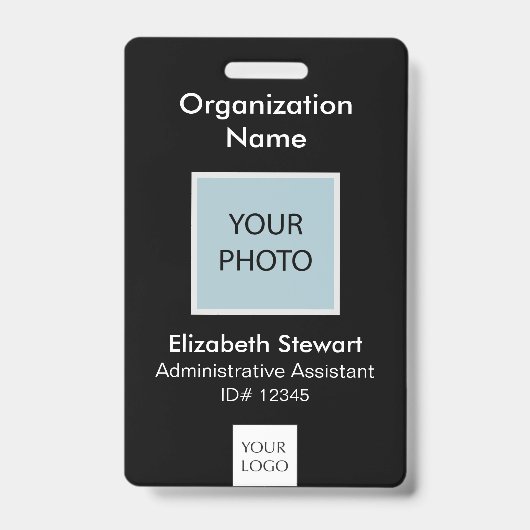 Foto-ID und Logo-Abzeichen für personalisierte Mit Ausweis (Front)