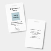 Foto-ID und Logo-Abzeichen für personalisierte Mit Ausweis (Front & Back)