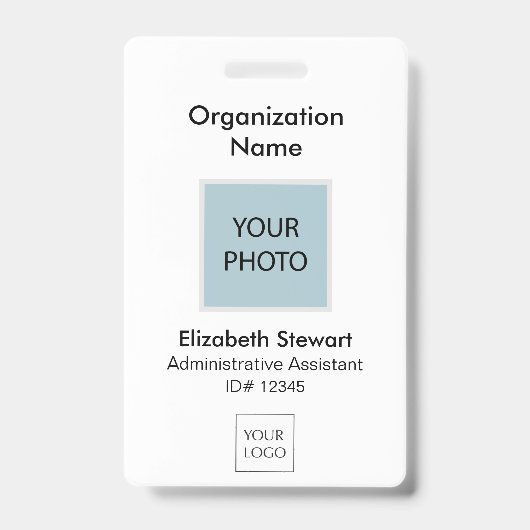 Foto-ID und Logo-Abzeichen für personalisierte Mit Ausweis (Front)