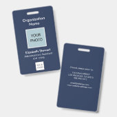 Foto-ID und Logo-Abzeichen für personalisierte Nav Ausweis (Front & Back)