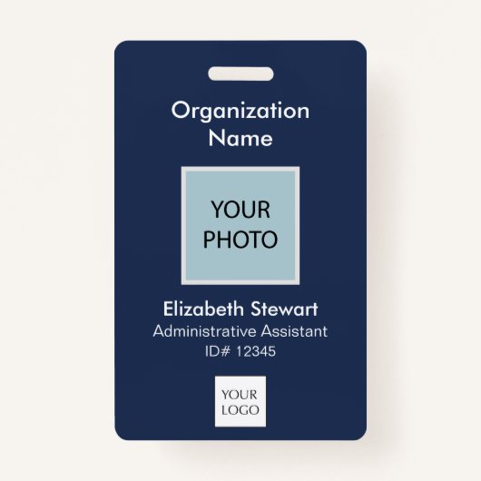 Foto-ID und Logo-Abzeichen für personalisierte Nav Ausweis (Vorderseite)