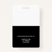 Foto-ID-Unternehmenssicherheit für Schwarze Mitarb Ausweis (Rückseite)