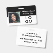 Foto-Identifikation mit benutzerdefiniertem Logo Ausweis (Vorder- & Rückseite)