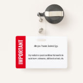 Foto-Identifikation Notfallallergie Ausweis (Rückseite mit Rechteck)