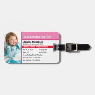 Foto-Identifikation Notfallallergie Gepäckanhänger