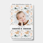 Foto-Identifikation Sicherheitshühner-Muster Kinde Ausweis (Vorderseite)