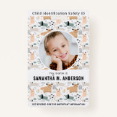 Foto-Identifikation Sicherheitshühner-Muster Kinde Ausweis (Vorderseite)