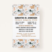 Foto-Identifikation Sicherheitshühner-Muster Kinde Ausweis (Rückseite)