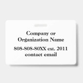 Foto-Identifikation und benutzerdefiniertes Logo Ausweis (Back)