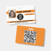 Foto Identifikations-Abzeichen Ausweis (Vorder- & Rückseite)