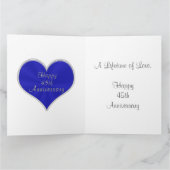 FOTO, Ihre TEXT Sapphire Wedding Anniversary Card Karte (Innenseite)