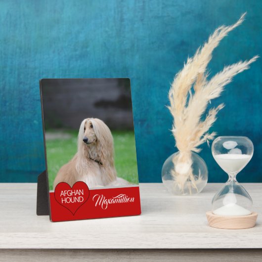 FOTO IHRES Hundes mit Namen Fotoplatte (Seite)