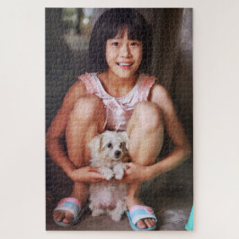 Foto Ihres Kindes mit Hund Puzzle