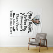 Foto im eigenen Herzen kann Ihr Kaffee kräftiger w Wandteppich (Beispiel (Horizontal))