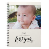 Foto im ersten Jahr - Schwarz Notizblock (Vorderseite)