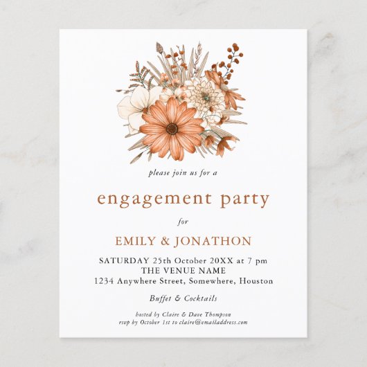 Foto im Herbst Verlobung (Vorderseite)