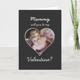 Foto im Herzen Werden Sie mein Valentine sein? Feiertagskarte