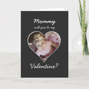 Foto im Herzen Werden Sie mein Valentine sein Feiertagskarte