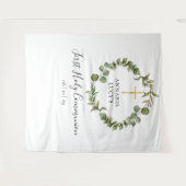 Foto im Hintergrund des ersten Heiligen Kommunion Wandteppich (Vorderseite (Horizontal))