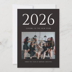 Foto im Magazin-Redaktionsstil zum Neujahr  Feiertagskarte