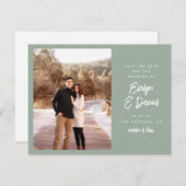 Foto im Minimalistischen Bereich Save the Date Kar (Vorne/Hinten)