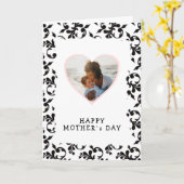 Foto im Rokoko Muster Muttertagskarte Karte (Gelbe Blume)