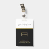 Foto im Schwarz-Weiß-Hintergrund Ausweis (Rückseite mit Clip)