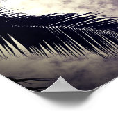 Foto im Schwarz-Weiß-Palmen-Tree-Stil Poster (Ecke)