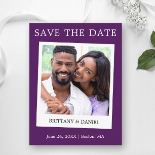 Foto im Stil einer Sofortbildkamera Save The Date  Postkarte