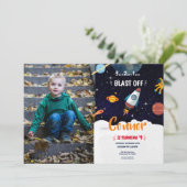 Foto im Weltraum - JEDES ALTER - Einladung zum Geb (Stehend Vorderseite)