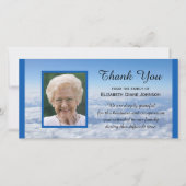 Foto im Wolken-Beileid Vielen Dank, dass Sie Foto- Dankeskarte (Vorderseite)