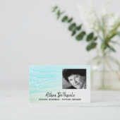 *~* Foto Image Logo Beach Business Card Visitenkarte (Stehend Vorderseite)