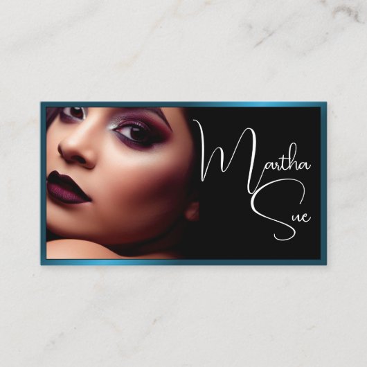 Foto Image Template Influencer Model Blue Steel Visitenkarte (Vorderseite)