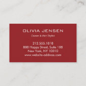 Foto Image Template Luxus Golden Beauty Salon Visitenkarte (Rückseite)