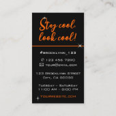 Foto Image Template Modernes Cooles Orange Slogan Visitenkarte (Rückseite)