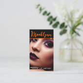 Foto Image Template Modernes Cooles Orange Slogan Visitenkarte (Stehend Vorderseite)